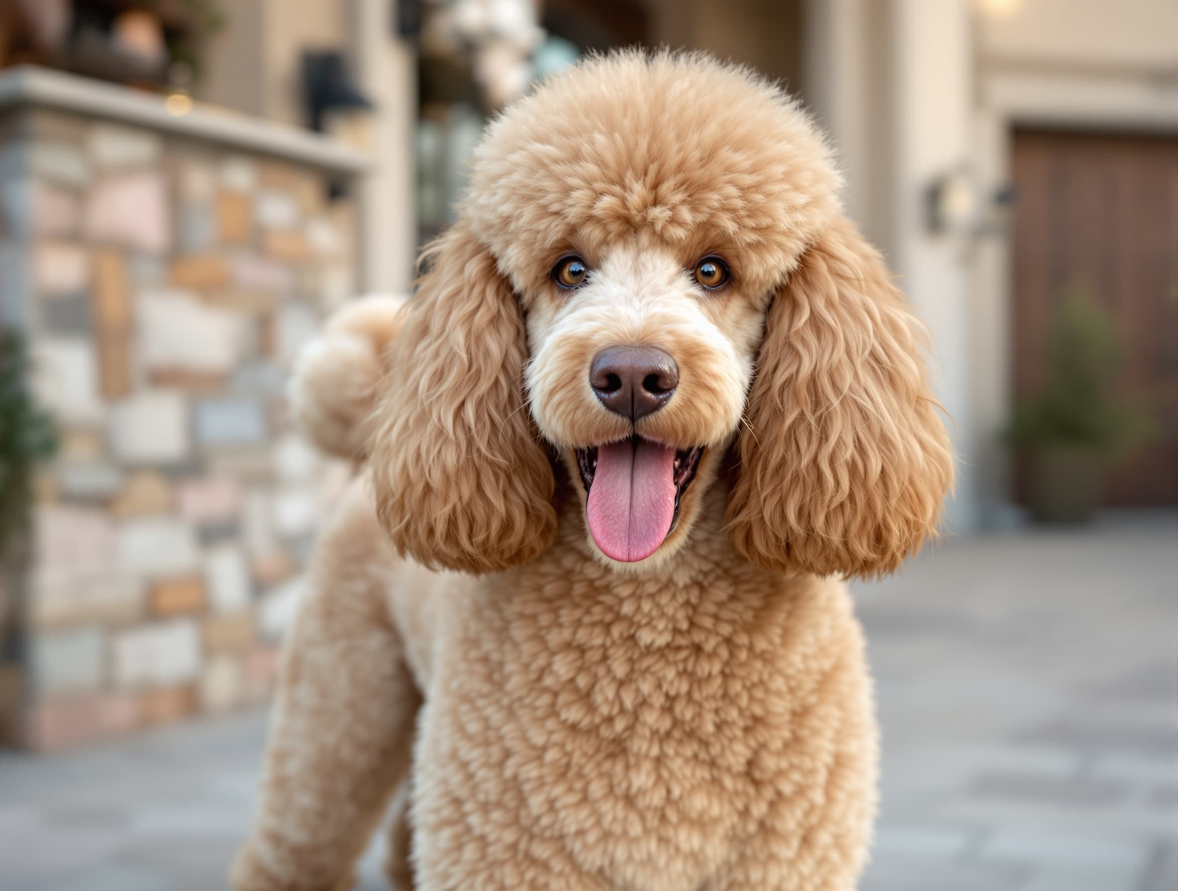 Poodle after grooming